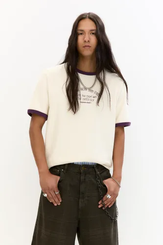 T-Shirt Texte Brodé - Pull&Bear - Modalova