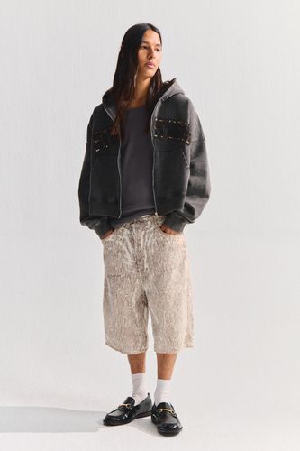 Short Denim Skate Imprimé Serpent Stwd - Pull&Bear - Modalova