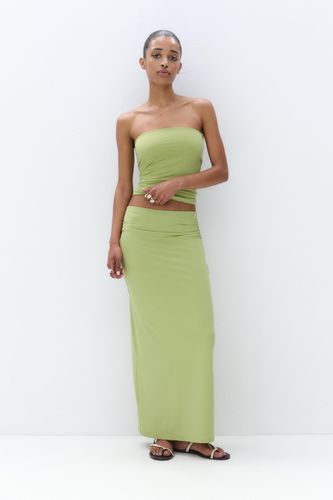 Jupe Midi En Polyamide Froncée - Pull&Bear - Modalova