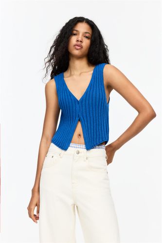 Gilet Crochet Boutons Devant - Pull&Bear - Modalova
