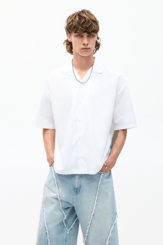 Chemise Manches Courtes Popeline - Pull&Bear - Modalova