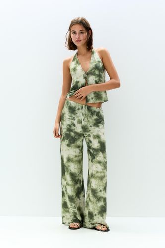 Pantalon Fluide Imprimé - Pull&Bear - Modalova