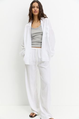 Pantalon Jogger En Lin - Pull&Bear - Modalova