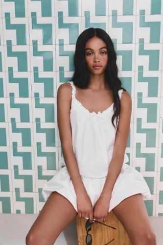 Robe Courte Blanche Bouffante - Pull&Bear - Modalova