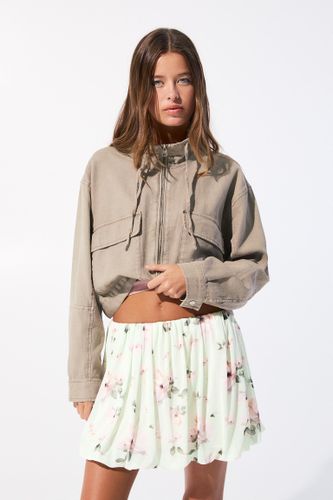 Minijupe Bouffante En Tulle À Fleurs - Pull&Bear - Modalova