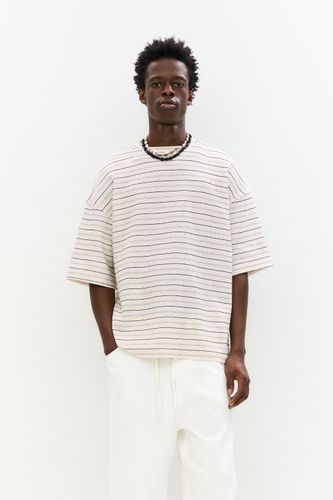 T-Shirt À Rayures Structuré - Pull&Bear - Modalova