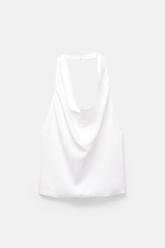 Top Rustique Drapé À Encolure Américaine - Pull&Bear - Modalova