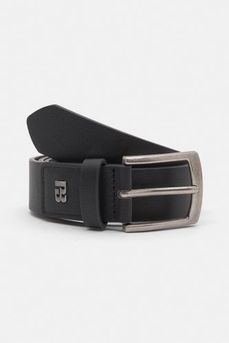 Ceinture Noire Similicuir Avec Logo - Pull&Bear - Modalova