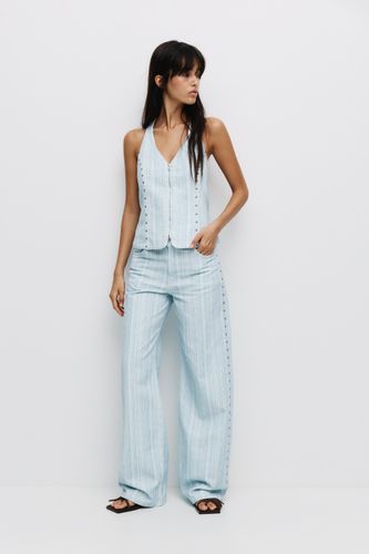 Jean Droit À Rayures - Pull&Bear - Modalova