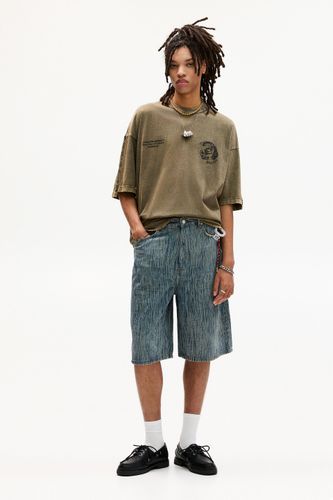 Bermuda En Denim Skater Chiné - Pull&Bear - Modalova