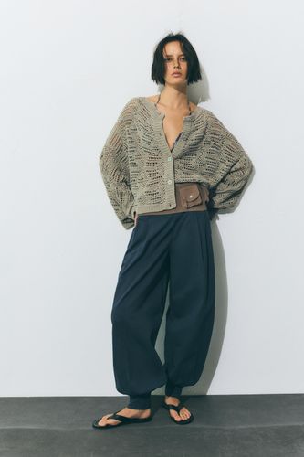 Cardigan Oversize Maille Ajourée - Pull&Bear - Modalova