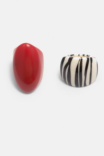 Lot De 2 Anneaux Imprimé Animal - Pull&Bear - Modalova