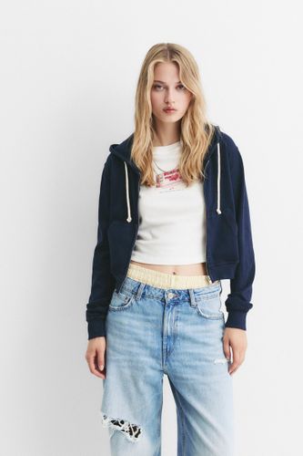 Sweat À Capuche Cordon Contrastant - Pull&Bear - Modalova
