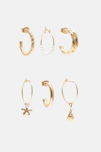 Lot De 6 Boucles D'oreilles Coquillages - Pull&Bear - Modalova