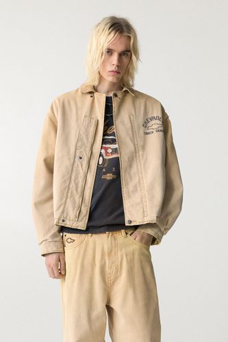 Veste Denim Chevrolet - Pull&Bear - Modalova