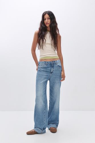 Jean Baggy Droit À Revers - Pull&Bear - Modalova