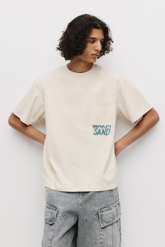 T-Shirt Beige Poche - Pull&Bear - Modalova