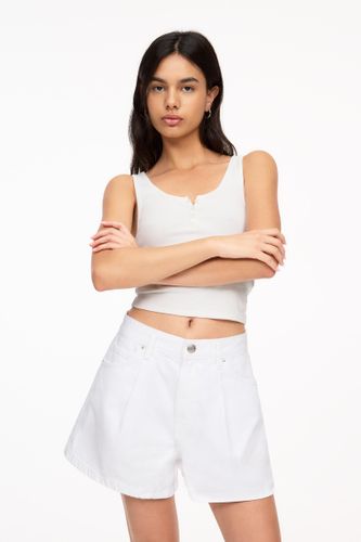 Short En Jean À Pinces - Pull&Bear - Modalova