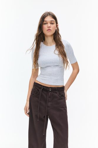 T-Shirt Moulant Manches 3/4 - Pull&Bear - Modalova