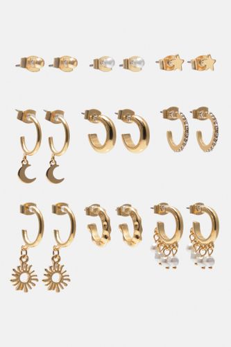 Pack De 9 Paires De Boucles D’oreilles - Pull&Bear - Modalova