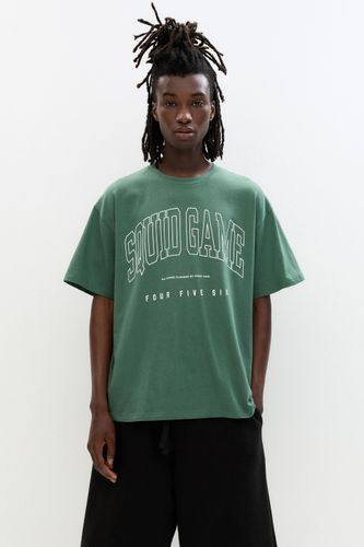 T-Shirt Vert Le Jeu Du Calamar - Pull&Bear - Modalova