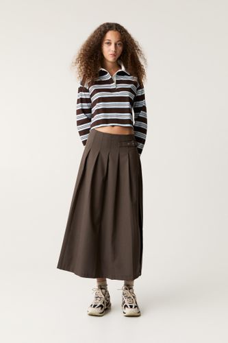 Jupe Midi Plissée Fendue - Pull&Bear - Modalova