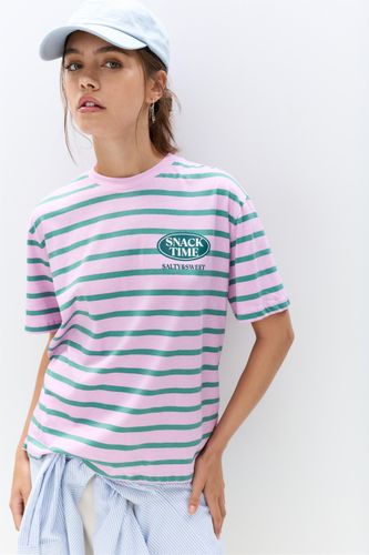 T-Shirt Rayé À Motif - Pull&Bear - Modalova