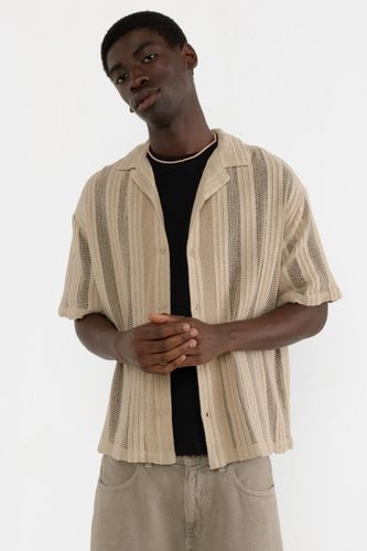 Chemise Manches Courtes Ajourée - Pull&Bear - Modalova