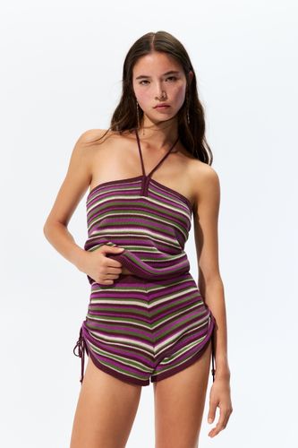 Short En Maille À Rayures - Pull&Bear - Modalova