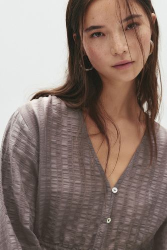 Chemise Texturée À Rayures - Pull&Bear - Modalova