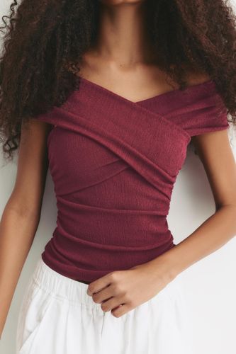 Top Col Style Bardot Cache-Cœur - Pull&Bear - Modalova