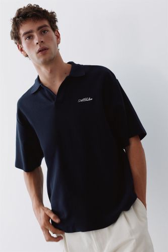 Polo Manches Courtes Gaufré - Pull&Bear - Modalova