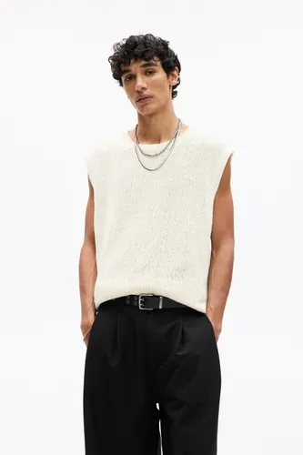 T-Shirt En Maille Sans Manches - Pull&Bear - Modalova