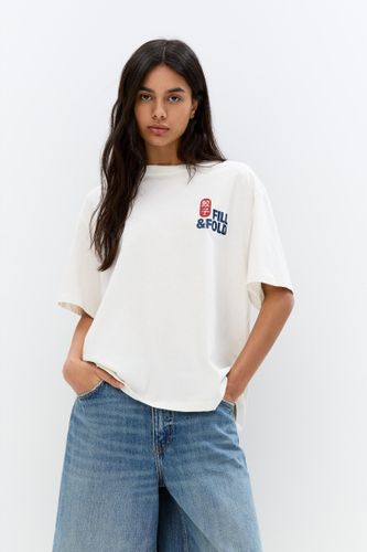 T-Shirt Imprimé Nourriture Asiatique - Pull&Bear - Modalova