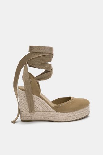 Espadrilles Compensées Cuir - Pull&Bear - Modalova