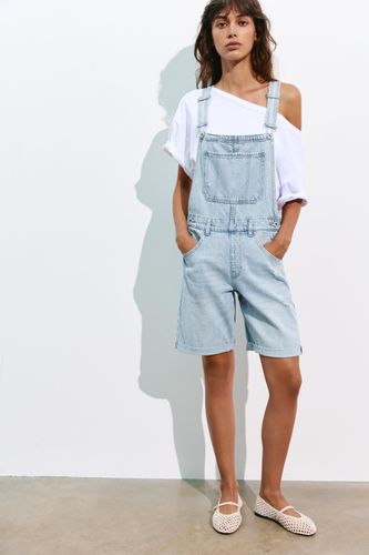 Salopette Courte En Jean - Pull&Bear - Modalova