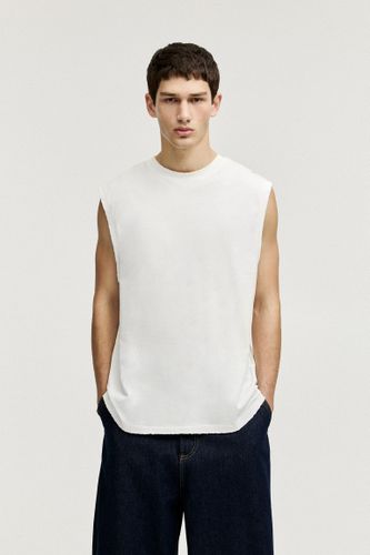 T-Shirt Délavé À Emmanchures Américaines - Pull&Bear - Modalova