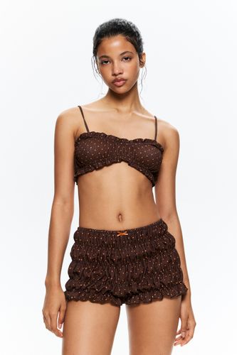 Crop Top Marron Pois - Pull&Bear - Modalova