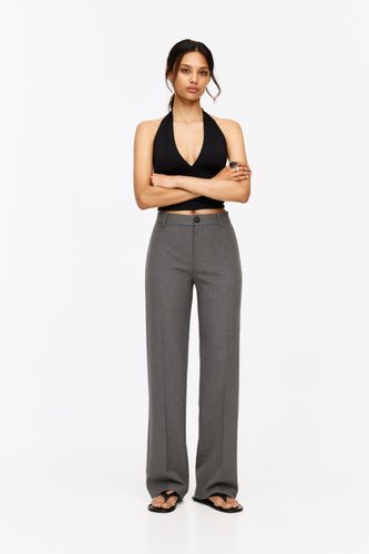 Pantalon Habillé Straight Taille Haute - Pull&Bear - Modalova