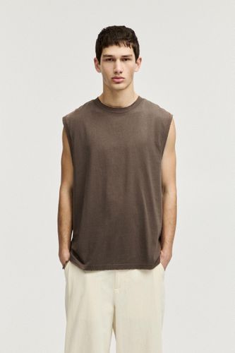 T-Shirt Délavé À Emmanchures Américaines - Pull&Bear - Modalova