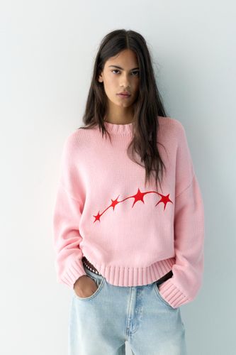 Pull Rose Étoiles - Pull&Bear - Modalova