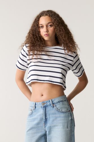 T-Shirt Cropped Boxy Rayures - Pull&Bear - Modalova