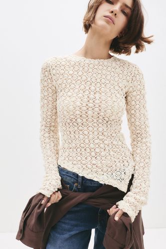 Top En Dentelle À Manches Longues - Pull&Bear - Modalova