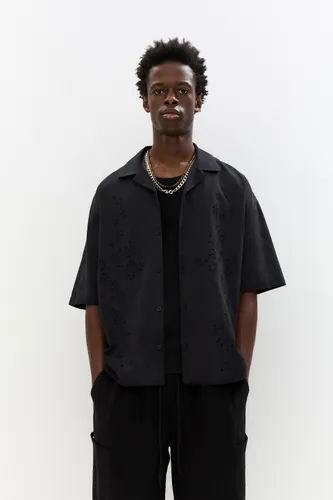 Chemise Fleurs Brodées - Pull&Bear - Modalova