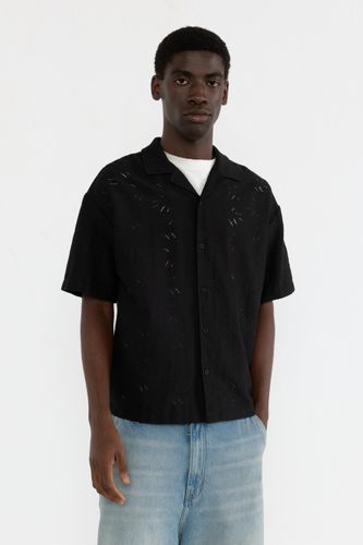 Chemise Noire Manches Courtes - Pull&Bear - Modalova