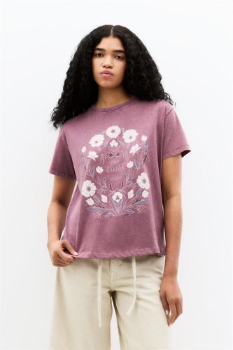 T-Shirt À Imprimé Floral - Pull&Bear - Modalova