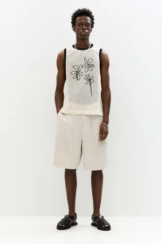 Bermuda Baggy 100 % Lin - Pull&Bear - Modalova