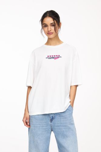 T-Shirt Stwd Imprimé Cœurs - Pull&Bear - Modalova