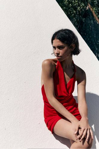 Robe Courte Rouge - Pull&Bear - Modalova