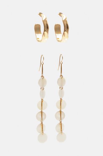 Lot De Boucles D’oreilles En Nacre - Pull&Bear - Modalova